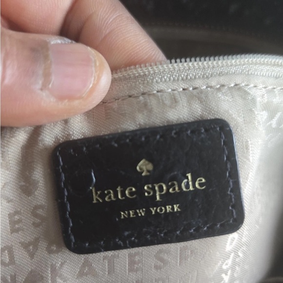 Kate Spade Ostrich Leather Travel Tote Handbag Women Black Pebbled Bow Large - Picture 15 of 16